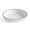 HAY - Sobremesa Serving Bowl - L - White with Blue Rim