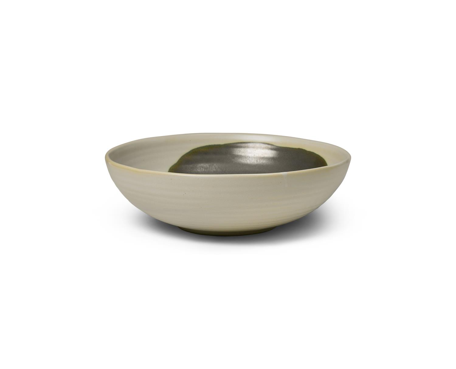 Ferm Living - Omhu Bowl - Large - Off-White and Charcoal