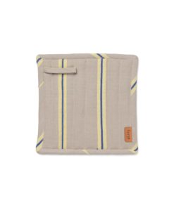Ferm Living - Hale Yarn-Dyed Pot Holders - Set of 2 - Oyster, Lemon and Bright Blue