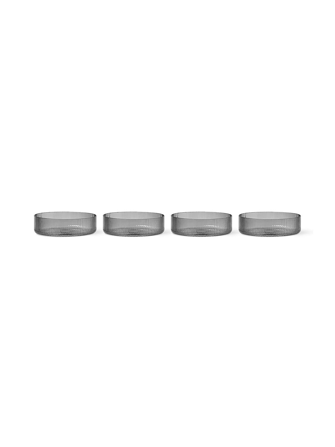 Ferm Living - Ripple Serving Bowls - Set of 4 - Smoked Grey