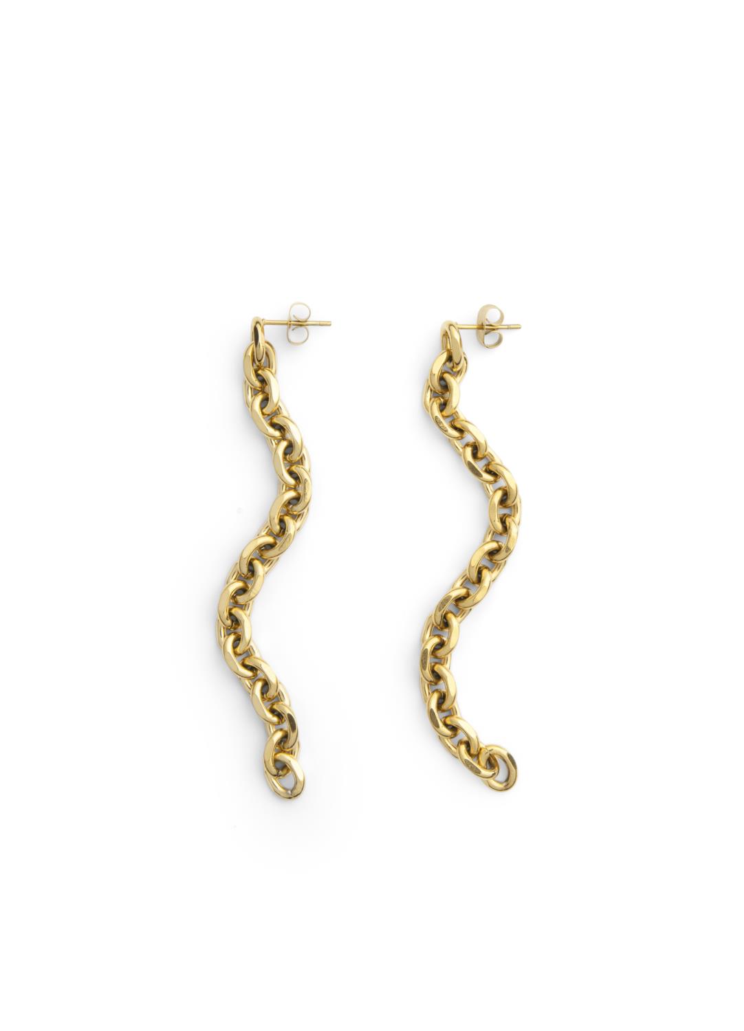 Skultuna - Unite Chain Earring - Gold Plated