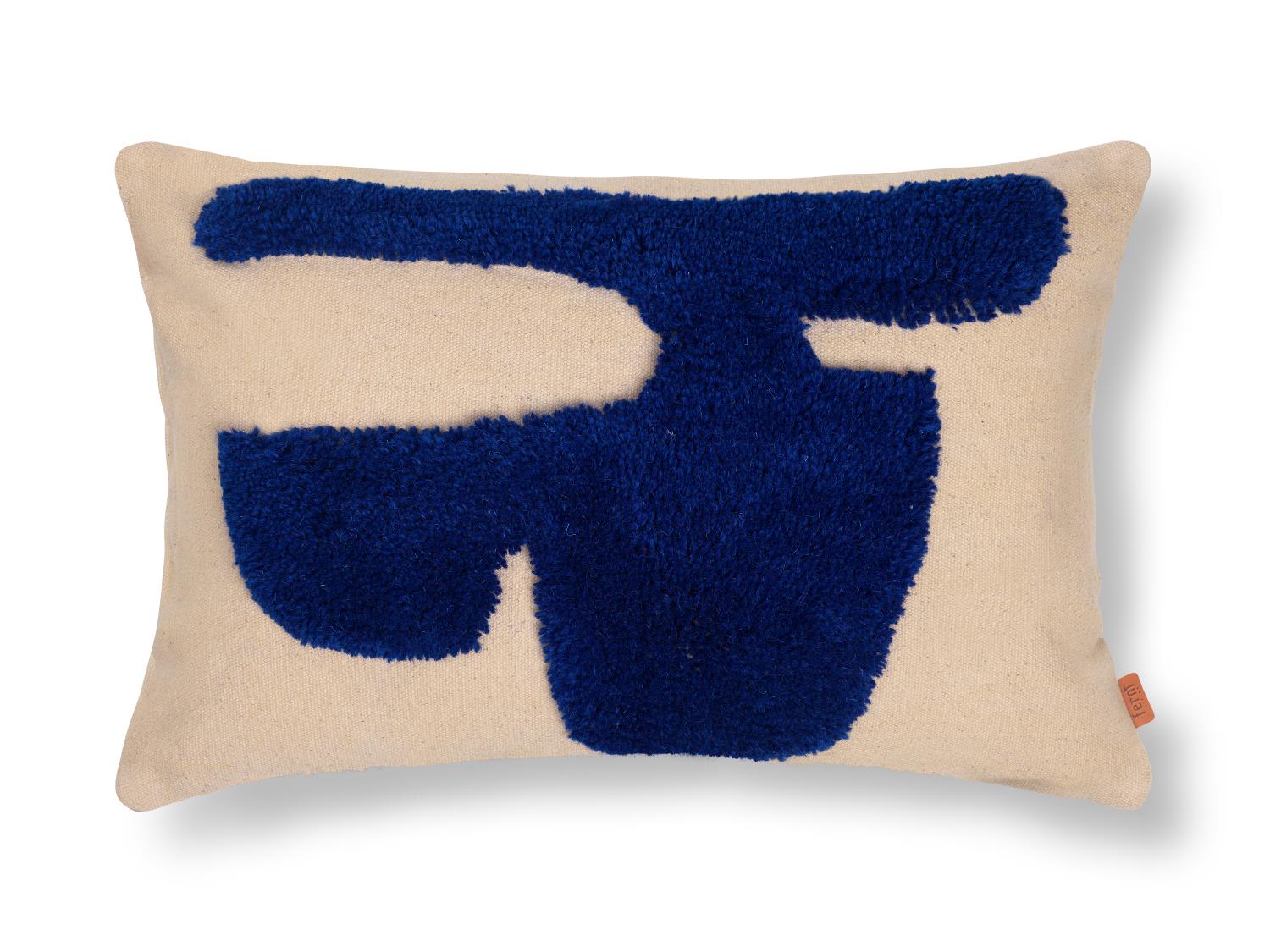 Ferm Living - Lay Pute - Rectangular - Sand and Bright Blue