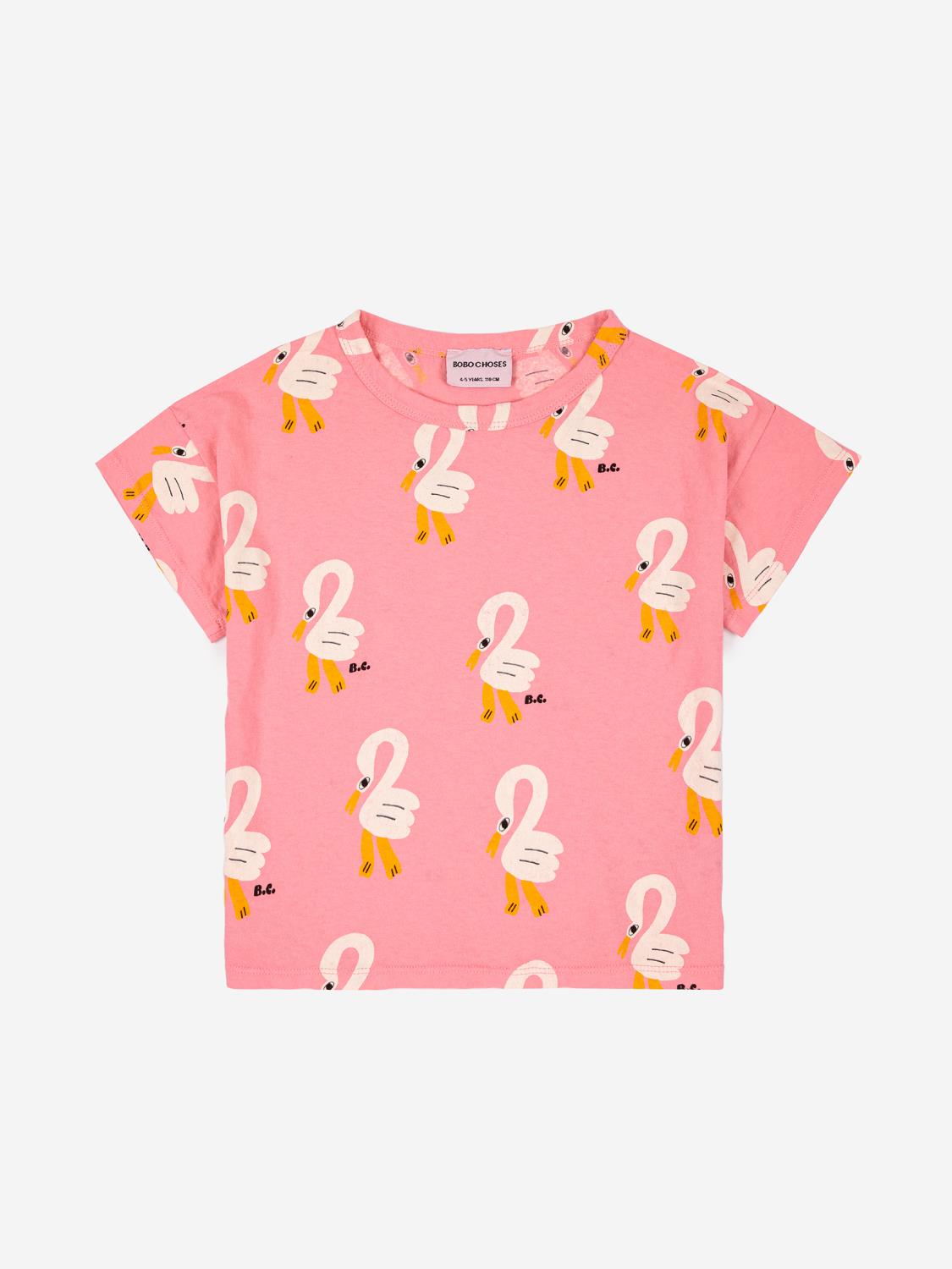 Bobo Choses - Pelican All Over T-skjorte - Pink