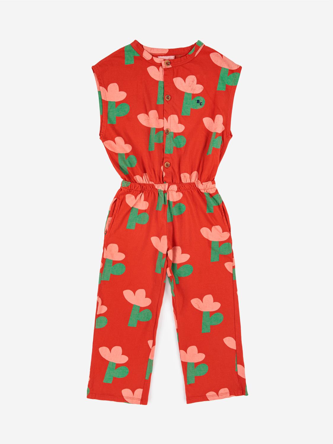 Bobo Choses - Sea Flower All Over Jumpsuit - Red