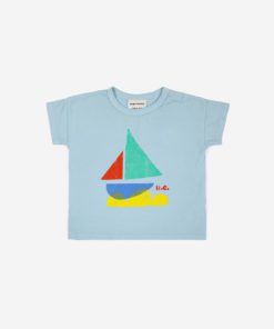 Bobo Choses - Multicolor Sail Boat t-skjorte - Light Blue
