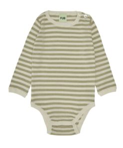 FUB - Baby langermet body - Ecru/Khaki