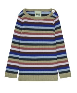 FUB - Baby Striped Rib genser - Multi Stripe
