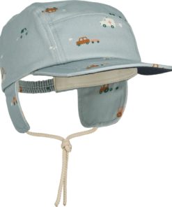 Liewood - Opal baby caps - Vehicles Dove Blue