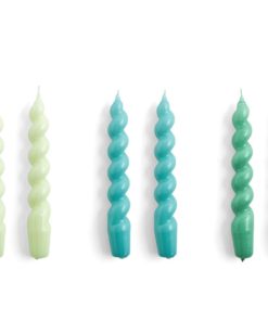 HAY - Spiral lys - Set of 6 - Mint/Green/Aqua Green