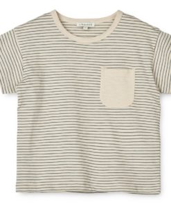 Liewood - Dodoma stripete t-skjorte - Whale Blue/Sandy