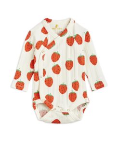 Mini Rodini - Strawberries omslagsbody - Off White