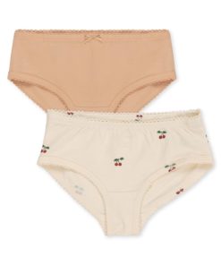 Konges Sløjd - Basic truser 2pk - Cherry/Toasted Almond