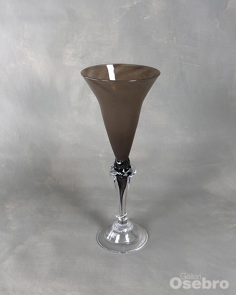 Knapstad Glass - Dus vinglass, brun