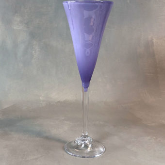 Knapstad Glass - Enkel pastell, mørk lilla