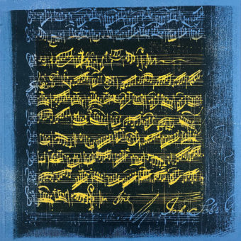 Strindberg, Beate - Bach Partitur no 3, blå/gul