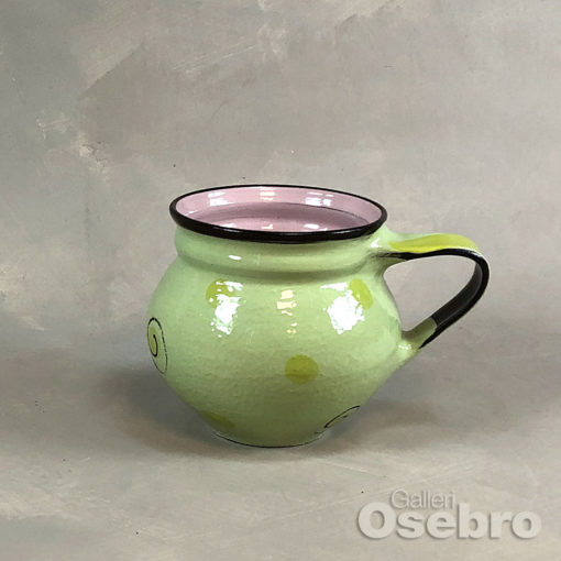 Schmidt, Åse - Keramikkopp i lime og rosa, B