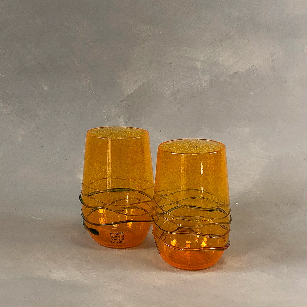 Munkejord, Anne Ka - Bølge vannglass, orange