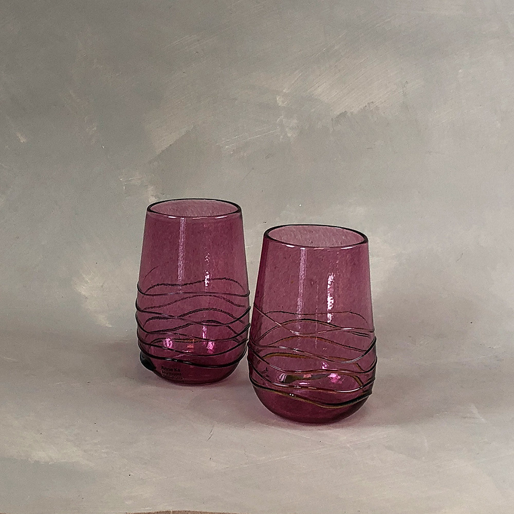 Munkejord, Anne Ka - Bølge vannglass, rosa