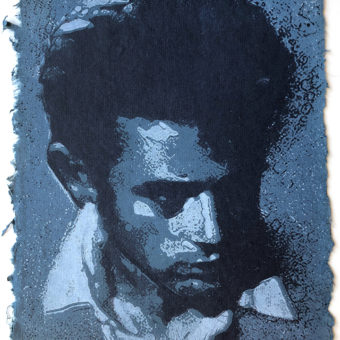 Forberg, Jan Olav - portrett på lyseblått papir 11/46