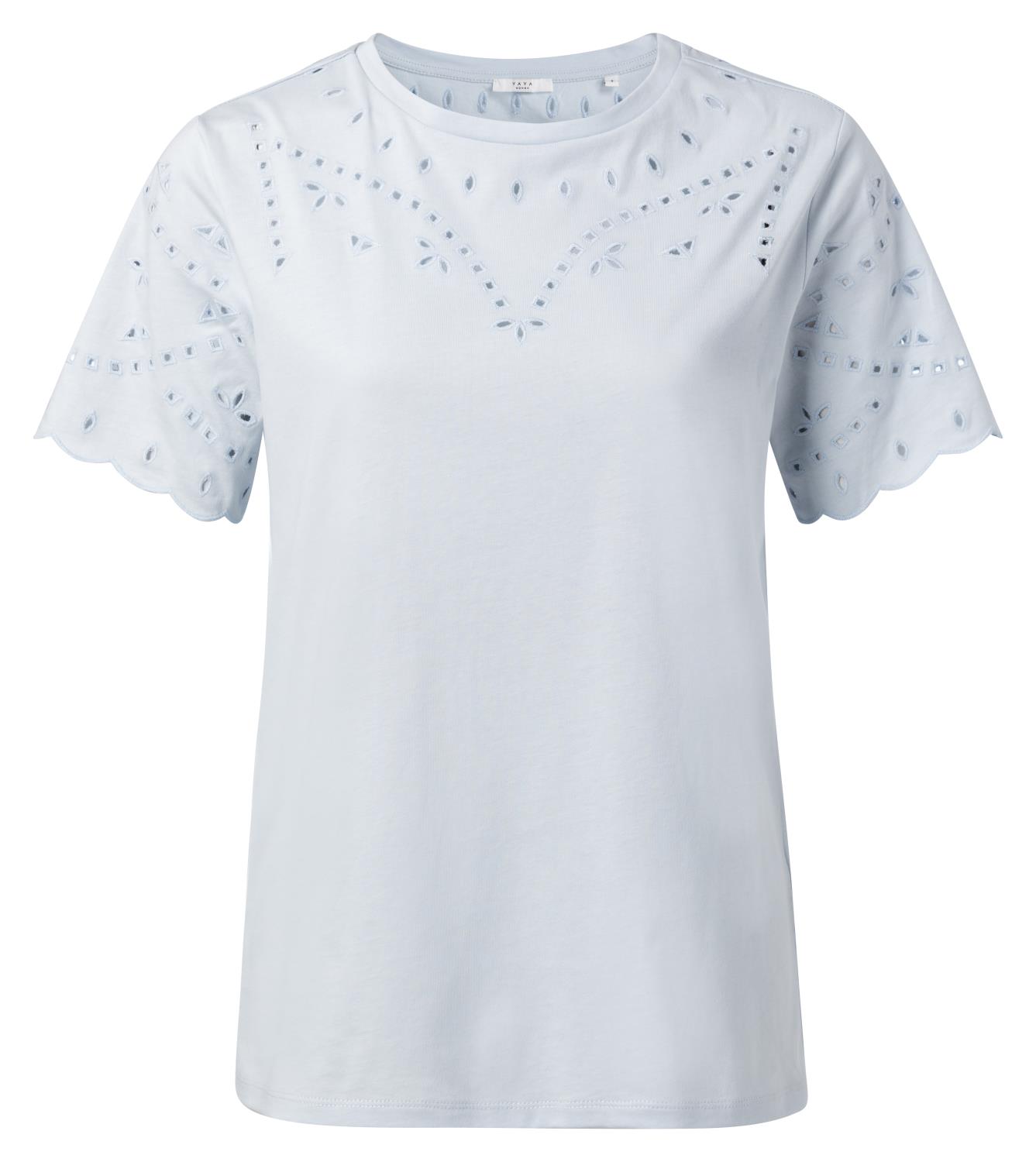 Cotton t-shirt broiderie anglaise 1919136-014 YAYA