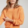 Sweater in textured yarn w/boatneck YAYA