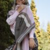 Etine, stripe lurex scarf