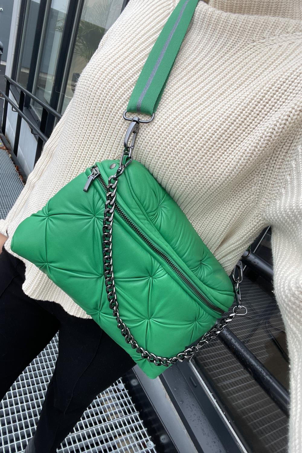 Elanor, leather bum bag green
