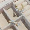 Anniken hoops white pearl