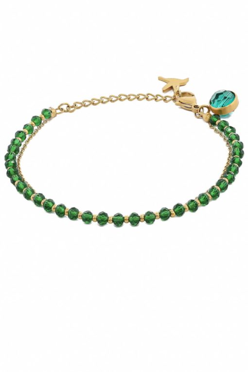 Iben crystal armbånd emerald