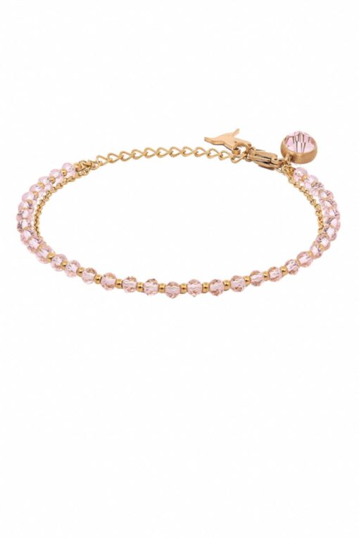 Iben crystal armbånd pink