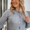 Magda, rib knit blue
