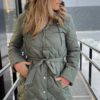 Kika, quilt A-shape jacket green