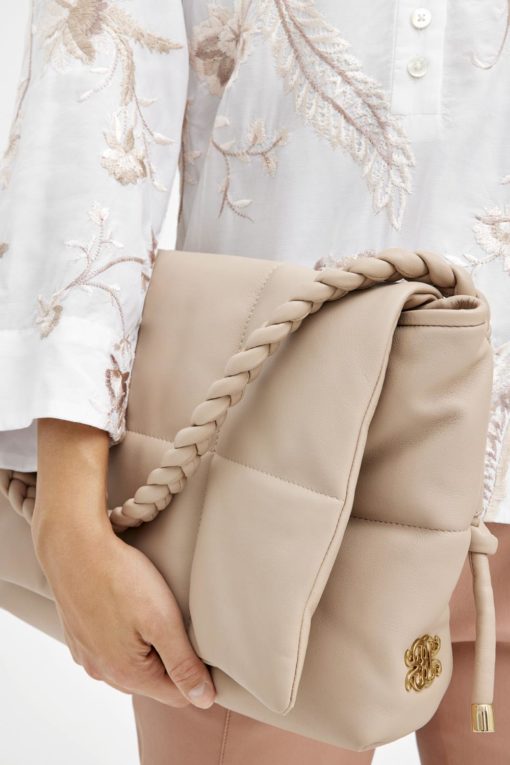 Osla, leather cross body beige