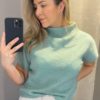 Coya, knit cape ocean