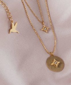 Signature Star double chain necklace