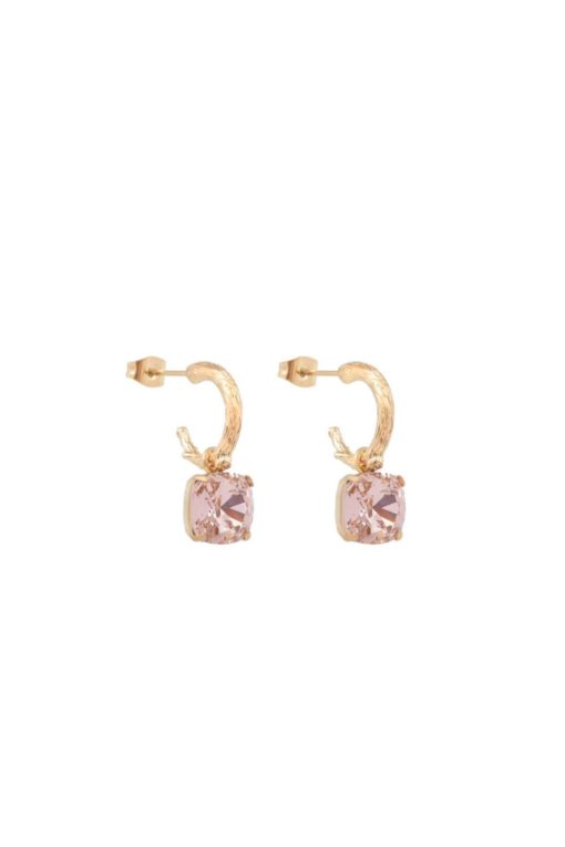 Carla Swarovski earrings Light peach