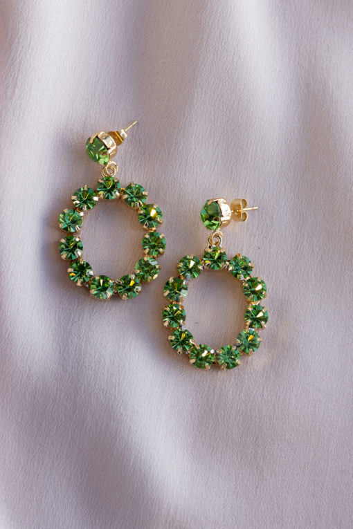 Camilla Swarovski earrings Spring Green