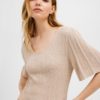 Tammy, flare sleeve knit Cream tan