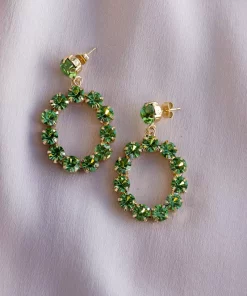 Camilla Swarovski earrings Spring Green