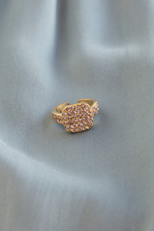 Abbie glam ring peach