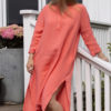 18970P, long shirt dress with pocket water melon
