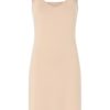 Gia, slip dress cream tan