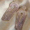 Chloe Cascade glam earrings Peach