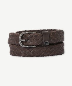 Cora, braided leather belt Animal fur