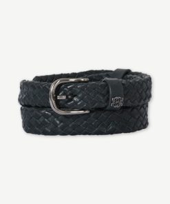 Cora, braided leather belt Blue nights
