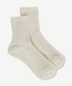 Adele, lurex socks Off white