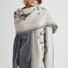 Thalia scarf grey/cream