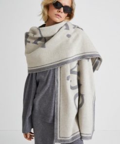 Thalia scarf grey/cream