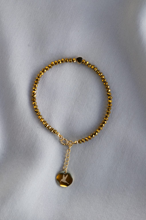 Fanny crystal bracelet Metallic gold