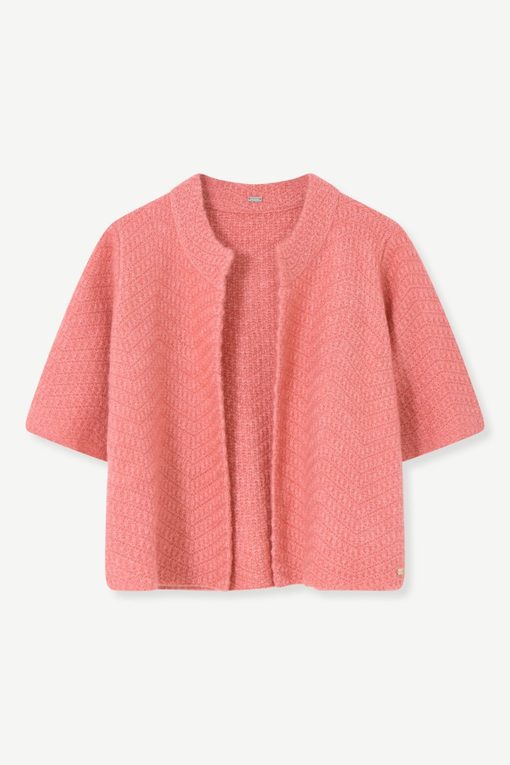 Parker, knit cardigan Rose coral